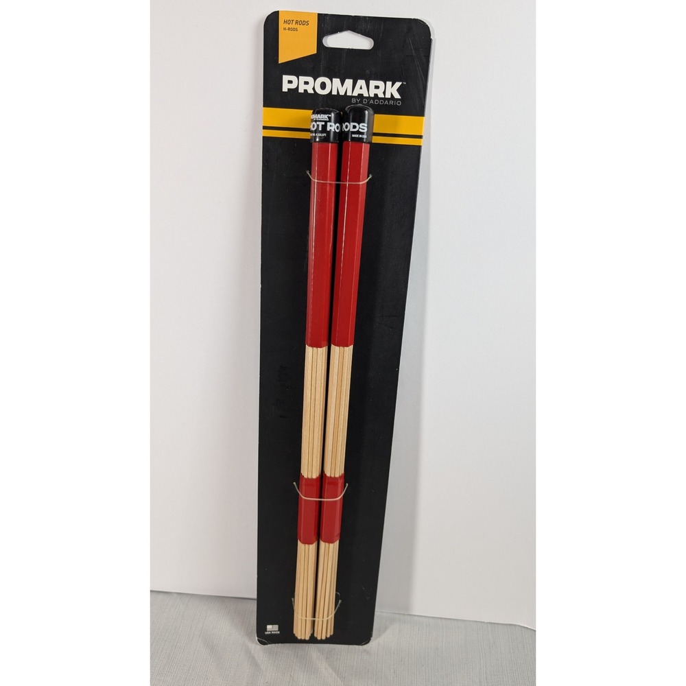 Promark Hot Rods H-RODS Birch Drum Sticks by D'Addario Red Made in USA